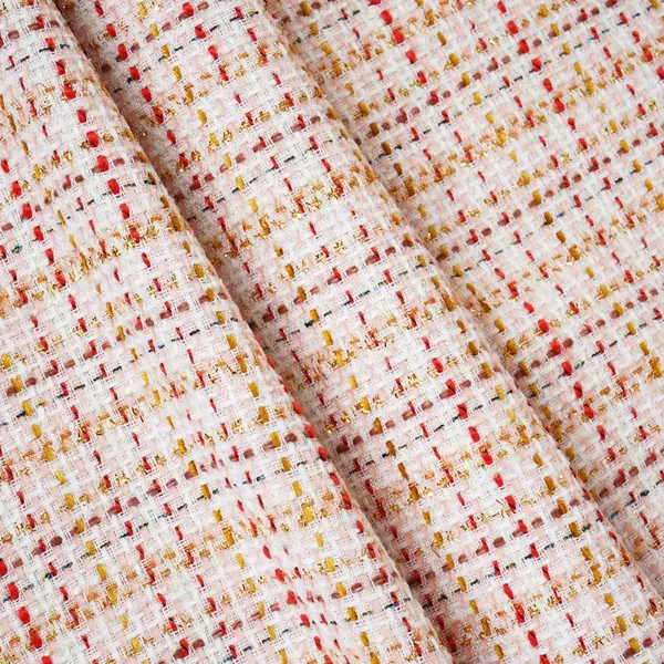 Peach_Red_Check_Lurex_Tweed_Fabric_Ei_27934_Default_Title