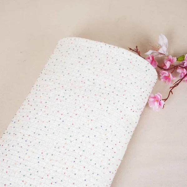 White_Cutdana_Tweed_Fabric_Af_27965_Default_Title