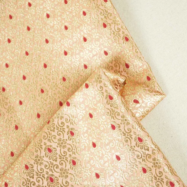Peach_Mina_Buta_Jaal_Brocade_Fabric_Kr_28068_Default_Title
