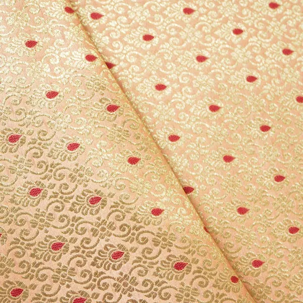 Peach_Mina_Buta_Jaal_Brocade_Fabric_Kr_28068_Default_Title