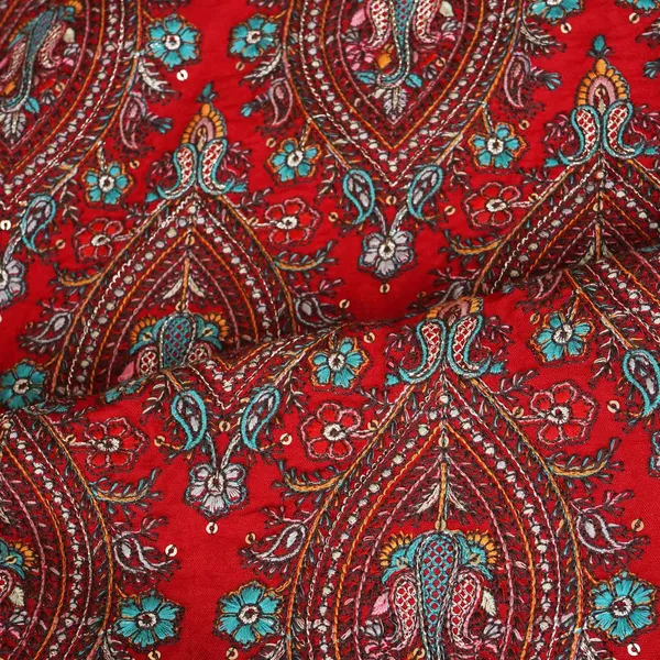 Red_Kashmiri_Embroidery_Raw_Silk_Fabric_Dr_28219_Default_Title