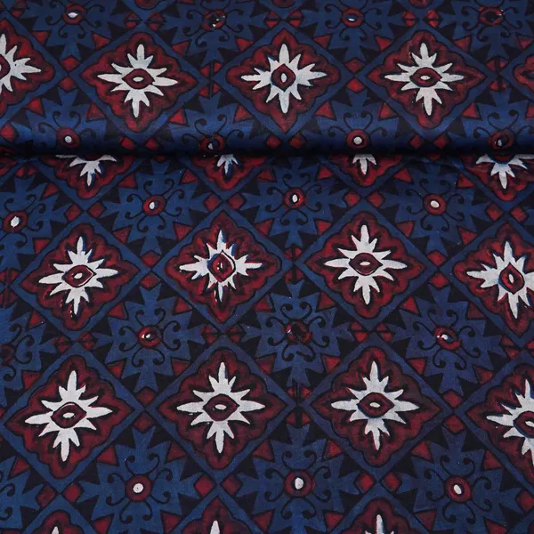 Navy_Blue_Ajrakh_Print_Modal_Satin_Fabric_Eeg_28733_Default_Title