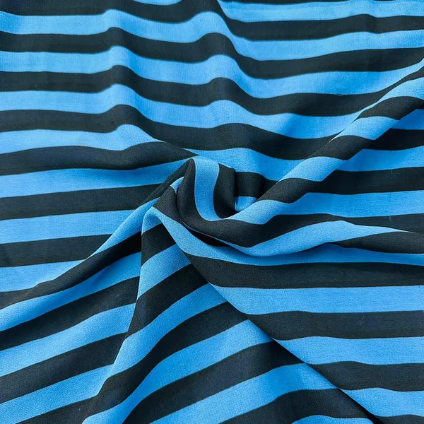 Black_Blue_Stripe_Print_Georgette_Fabric_Tu_5321_Default_Title