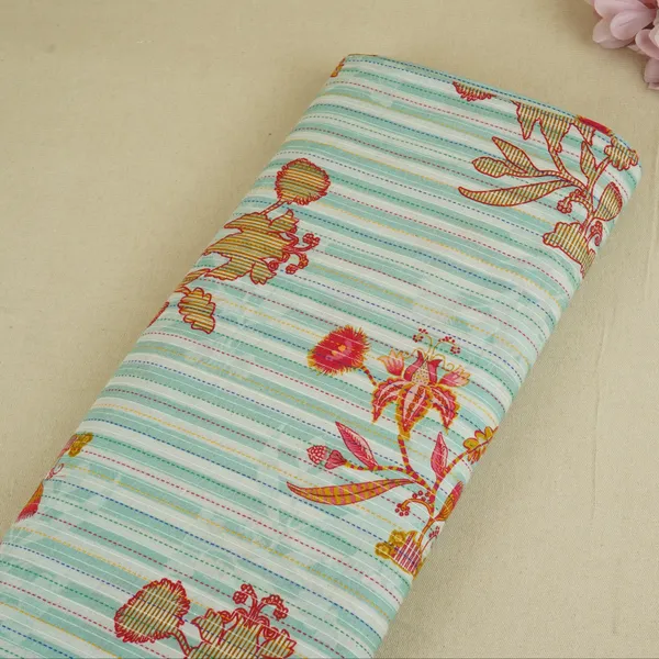 Mint_Green_Stripes_Floral_Print_Kantha_Cotton_Fabric_Mt_29380_Default_Title