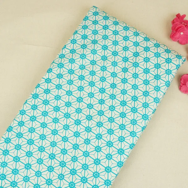 Aqua_Blue_Geomatrical_Print_Cotton_Fabric_Mt_29484_Default_Title