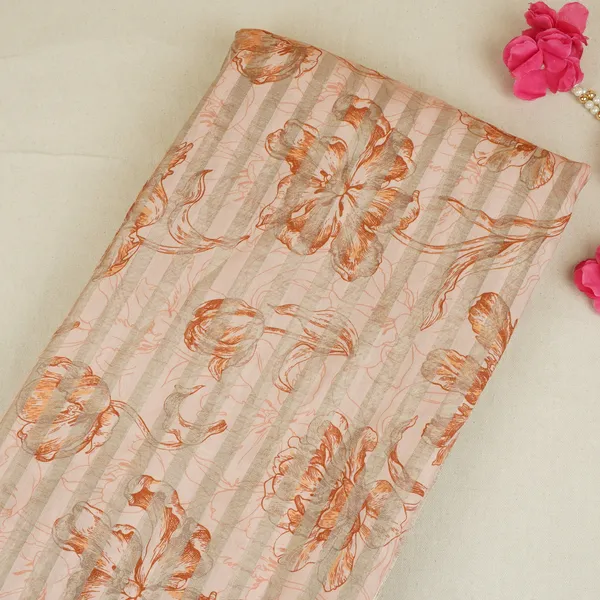 Peach_Floral_Print_Tissue_Chanderi_Fabric_Mt_29490_Default_Title