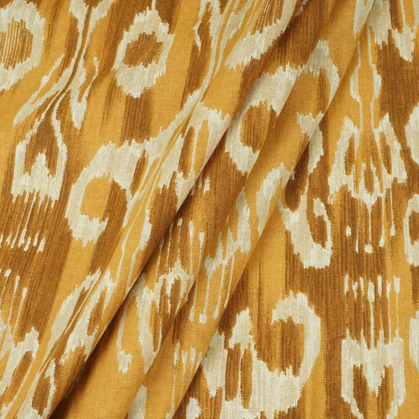 Mustard_Ikkat_Print_Cotton_Fabric_Sn_29492_Default_Title