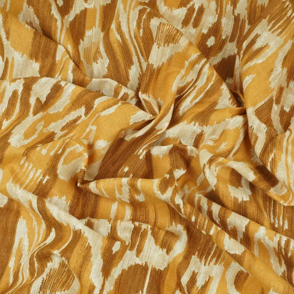 Mustard_Ikkat_Print_Cotton_Fabric_Sn_29492_Default_Title