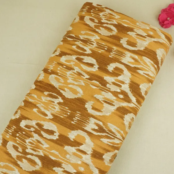 Mustard_Ikkat_Print_Cotton_Fabric_Sn_29492_Default_Title