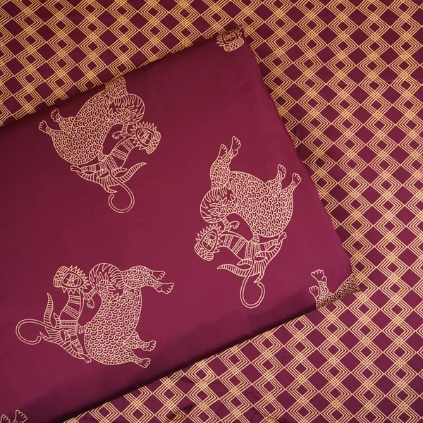 Wine_Geomatrical_Print_Modal_Satin_Sn_29510_Default_Title