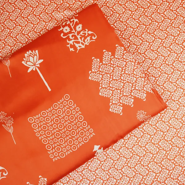 Orange_Floral_Block_Print_Modal_Satin_Sn_29520_Default_Title