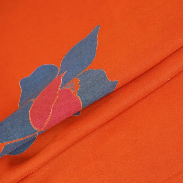 Orange_Floral_Print_Modal_Satin_Sn_29524_Default_Title