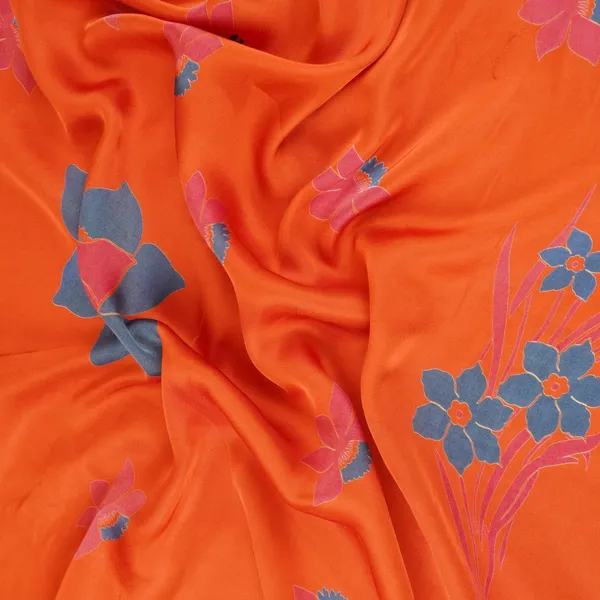 Orange_Floral_Print_Modal_Satin_Sn_29524_Default_Title