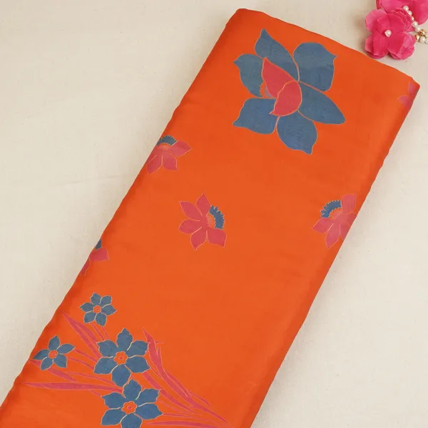 Orange_Floral_Print_Modal_Satin_Sn_29524_Default_Title