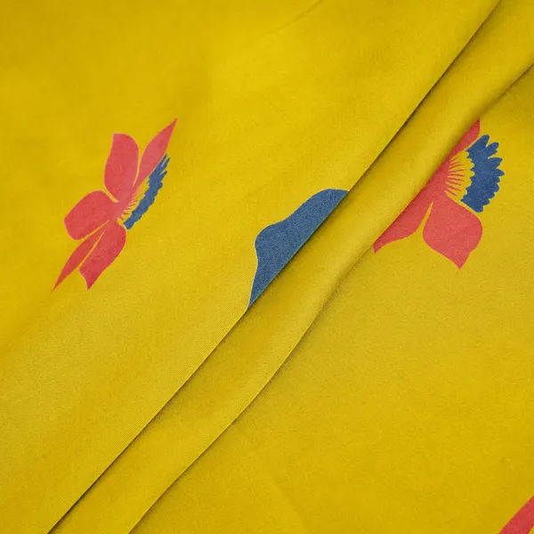 Mustard_Floral_Print_Modal_Satin_Sn_29527_Default_Title