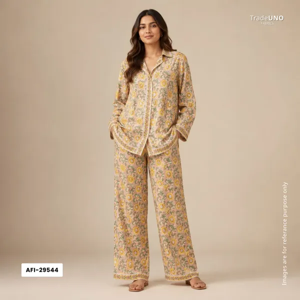 Yellow_Floral_Print_Modal_Satin_Fabric_Afi_29544_Default_Title