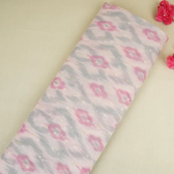 Baby_Pink_Ikkat_Print_Mukaish_Embroidery_Mul_Chanderi_Fabric_Sna_29625_Default_Title