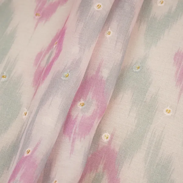 Baby_Pink_Ikkat_Print_Mukaish_Embroidery_Mul_Chanderi_Fabric_Sna_29625_Default_Title