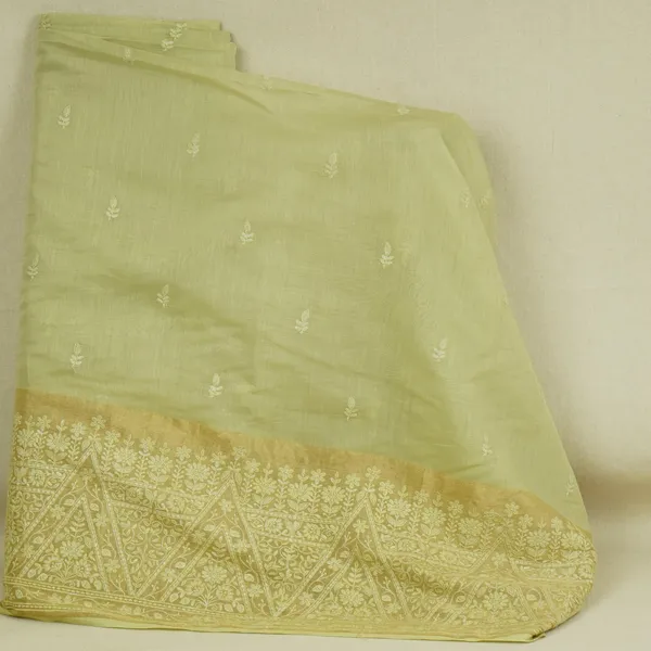 Parrot_Green_Chikankari_Embroidery_With_Tissue_Border_Mul_Chanderi_Fabric_Sna_29637_Default_Title