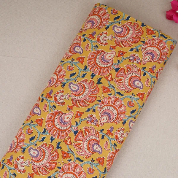 Yellow_Floral_Print_Cotton_Fabric_Afi_29559_Default_Title