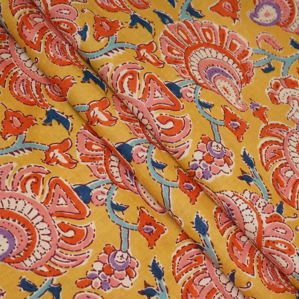 Yellow_Floral_Print_Cotton_Fabric_Afi_29559_Default_Title