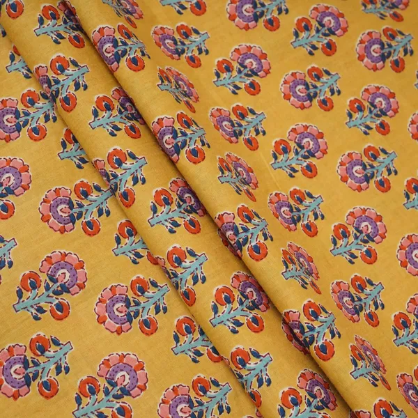Mustard_Yellow_Floral_Print_Cotton_Fabric_Afi_29561_Default_Title