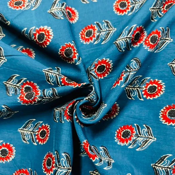 Blue_Ajrakh_Print_Cotton_Fabric_Afi_29566_Default_Title