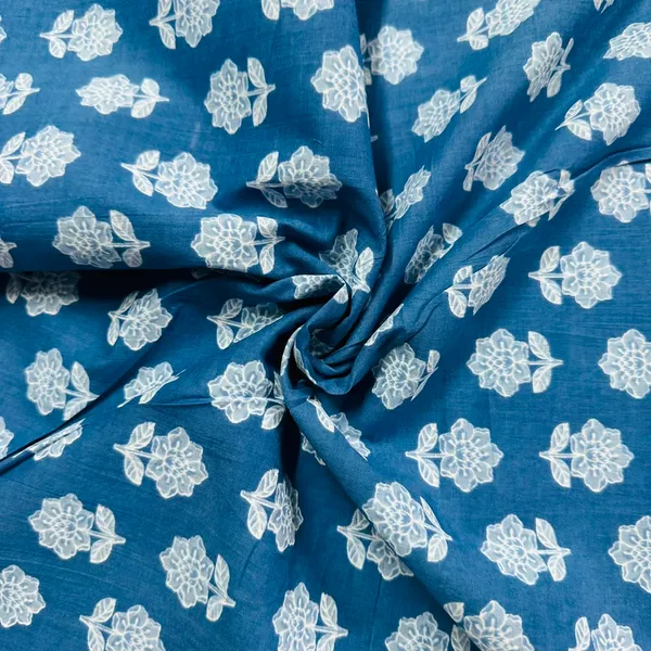 Blue_White_Floral_Print_Cotton_Fabric_Afi_29588_Default_Title