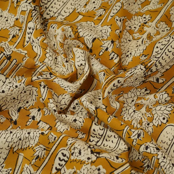 Mustard_Kalamkari_Print_Cotton_Fabric_Afi_29597_Default_Title