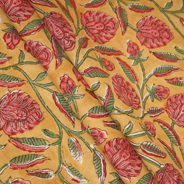 Mustard_Floral_Print_Cotton_Fabric_Afi_29603_Default_Title