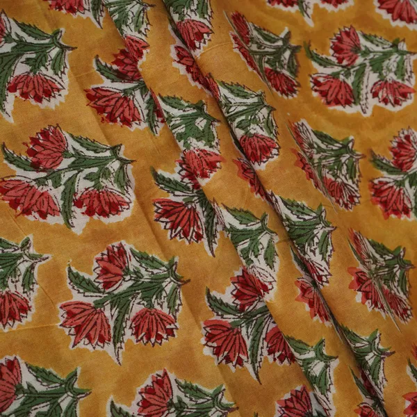 Yellow_Floral_Print_Cotton_Fabric_Afi_29606_Default_Title
