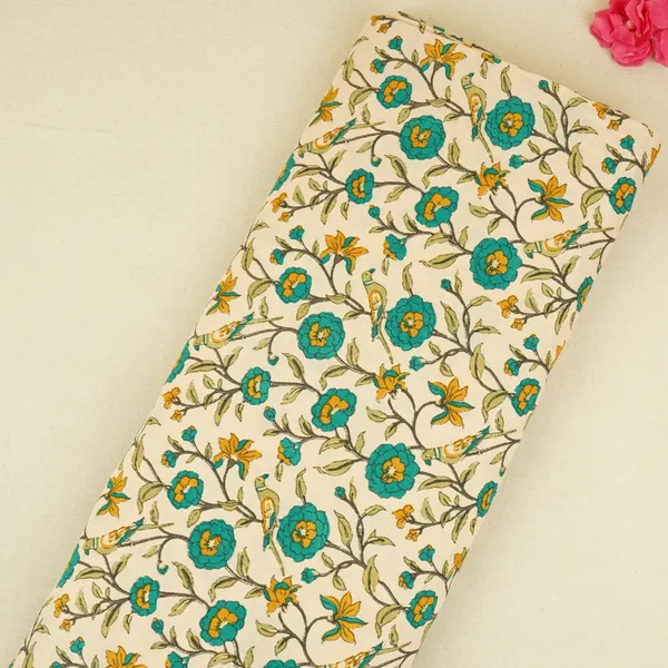 Cream_With_Dark_Grey_Parrot_Foil_Print_Cotton_Fabric_Pb_29704_Default_Title