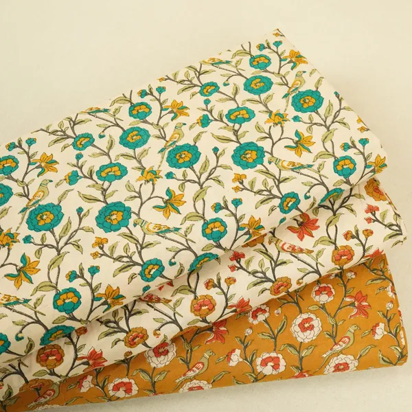 Mustard_Parrot_Foil_Print_Cotton_Fabric_Pb_29705_Default_Title