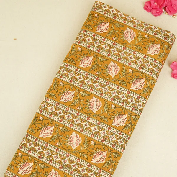 Mustard_Floral_Stripes_Foil_Print_Cotton_Fabric_Pb_29706_Default_Title