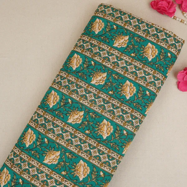 Green_Floral_Stripes_Foil_Print_Cotton_Fabric_Pb_29711_Default_Title