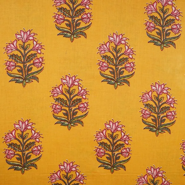 Yellow_Floral_Block_Print_Cotton_Fabric_Pb_29725_Default_Title