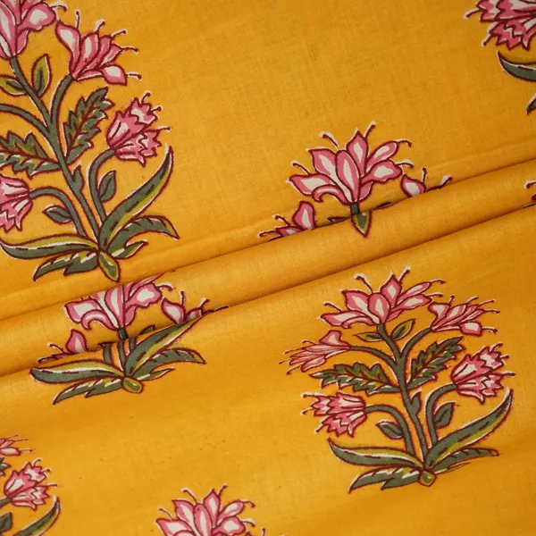 Yellow_Floral_Block_Print_Cotton_Fabric_Pb_29725_Default_Title