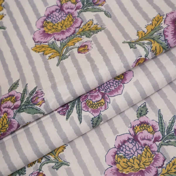 Off_White_Grey_Stripes_Floral_Print_Cotton_Fabric_Pb_29732_Default_Title