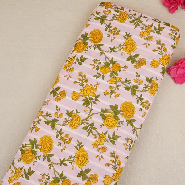 Pink_With_Yellow_Floral_Print_Cotton_Fabric_Pb_29735_Default_Title
