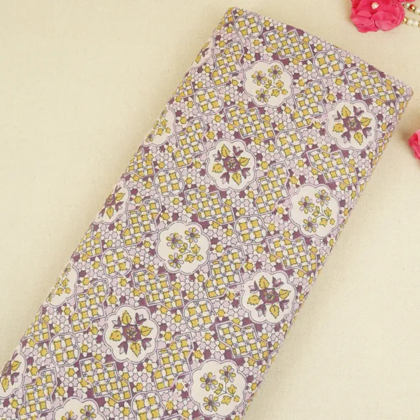 Purple_Yellow_Mosaic_Floral_Print_Cotton_Fabric_Pb_29742_Default_Title