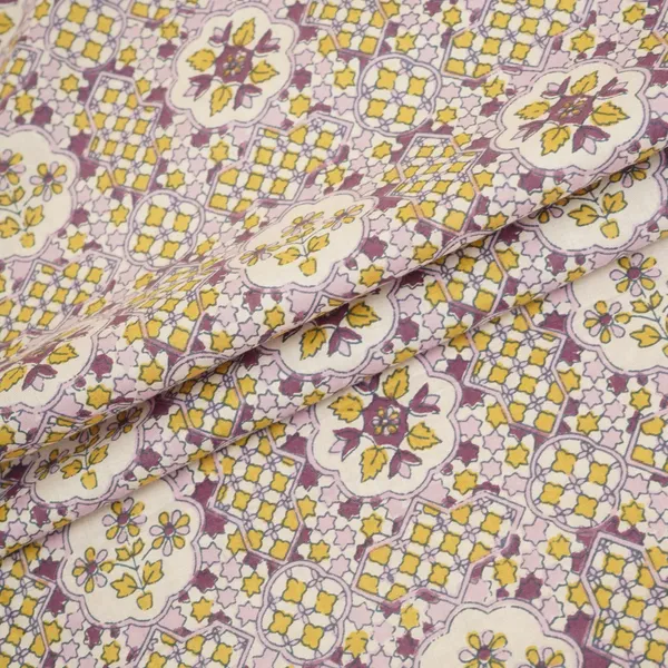 Purple_Yellow_Mosaic_Floral_Print_Cotton_Fabric_Pb_29742_Default_Title