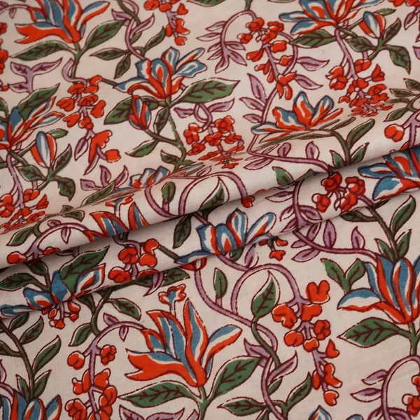 White_Red_Floral_Block_Print_Cotton_Fabric_Pb_29755_Default_Title