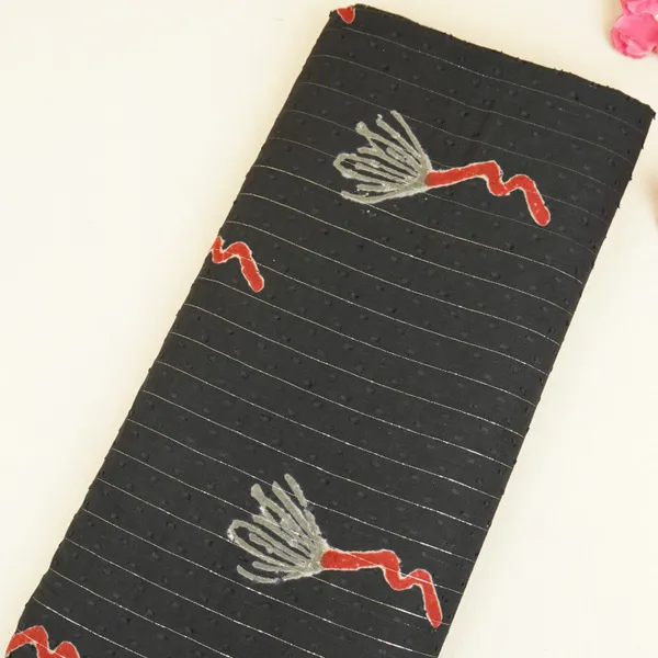 Black_Silver_Stripes_Handblock_Print_Cotton_Dobby_Fabric_Ch_29758_Default_Title