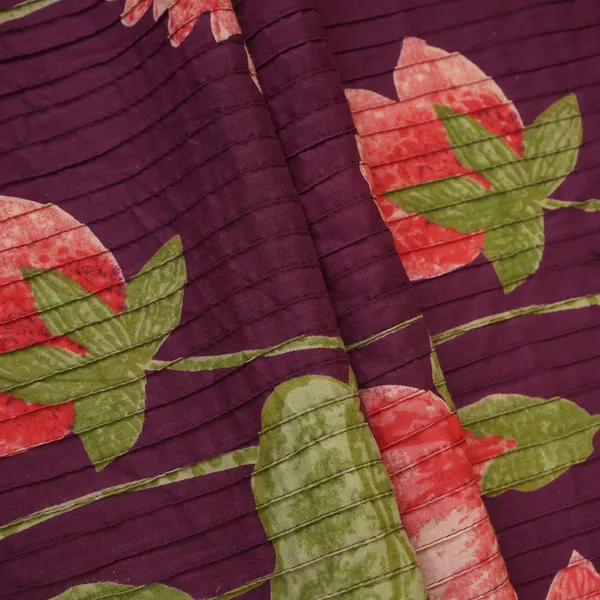 Purple_With_Green_Floral_Pintuck_Cotton_Fabric_Ch_29802_Default_Title
