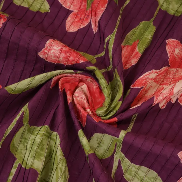 Purple_With_Green_Floral_Pintuck_Cotton_Fabric_Ch_29802_Default_Title