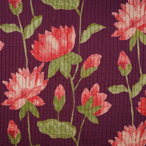 Purple_With_Green_Floral_Pintuck_Cotton_Fabric_Ch_29802_Default_Title