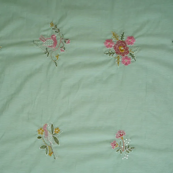 Sea_Green_Floral_Embroidery_Mul_Chanderi_Fabric_Dc_29916_Default_Title
