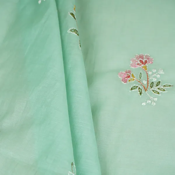 Sea_Green_Floral_Embroidery_Mul_Chanderi_Fabric_Dc_29916_Default_Title