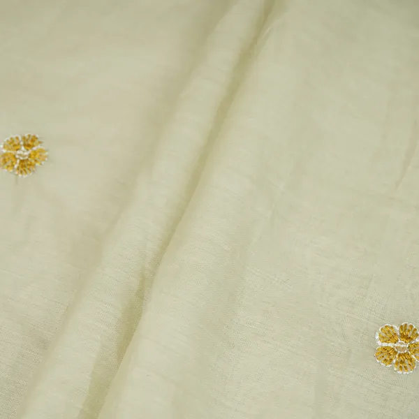 Light_Green_Floral_Border_Embroidery_Mul_Chanderi_Fabric_Dc_29913_Default_Title