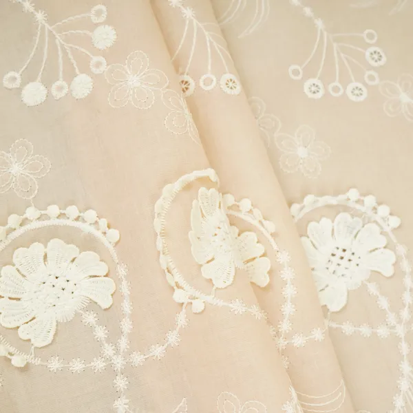 Beige_Floral_3d_Schiffli_Embroidery_Cotton_Schiffli_Fabric_Af_30089_Default_Title